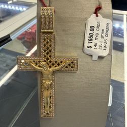 14k Cross Pendant 