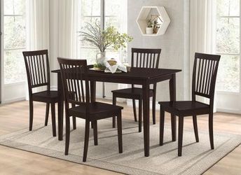 New 5PC Dinning Set with Table and 4 Chairs On Sale Now Dont Miss