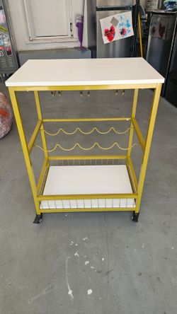 Bar Cart - White and Gold