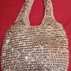 New Gold Crochet Boho Bag