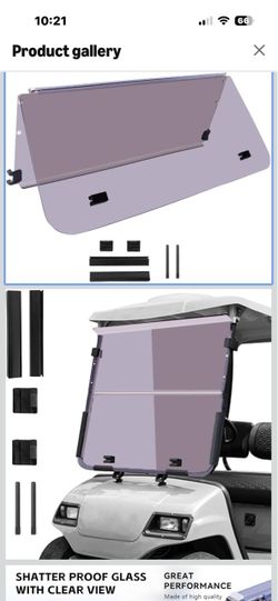 Brand New Foldable Golf Cart Windshield for Yamaha G22 Golf Carts Tinted