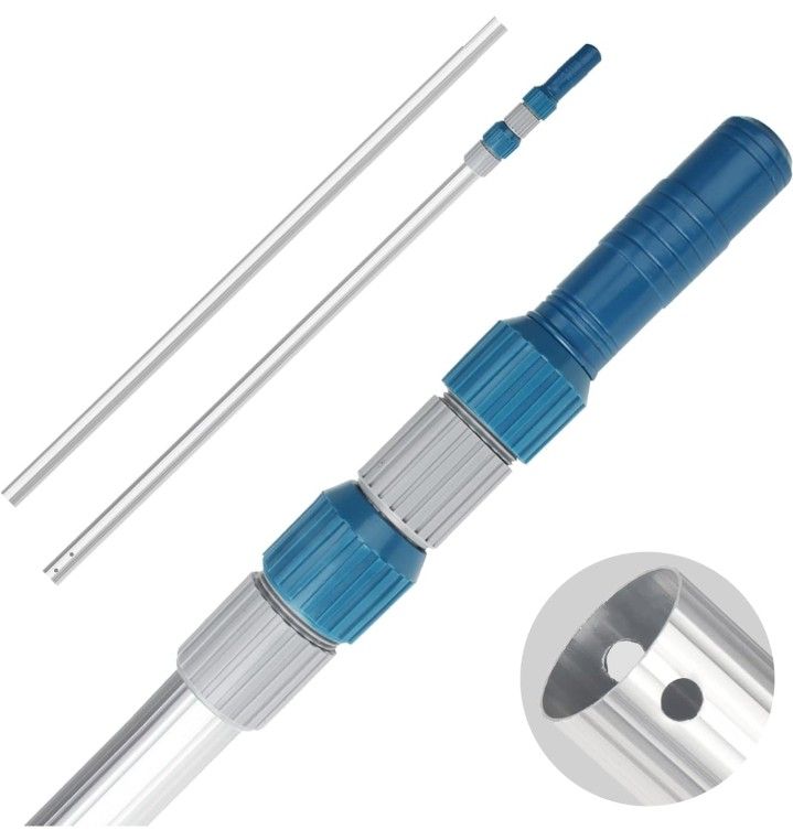 Professional 16 Foot Telescopic Aluminum Swimming Pool Pole