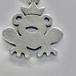 Retired James Avery Toad/Prince Sterling Silver Frog With Crown Charm
