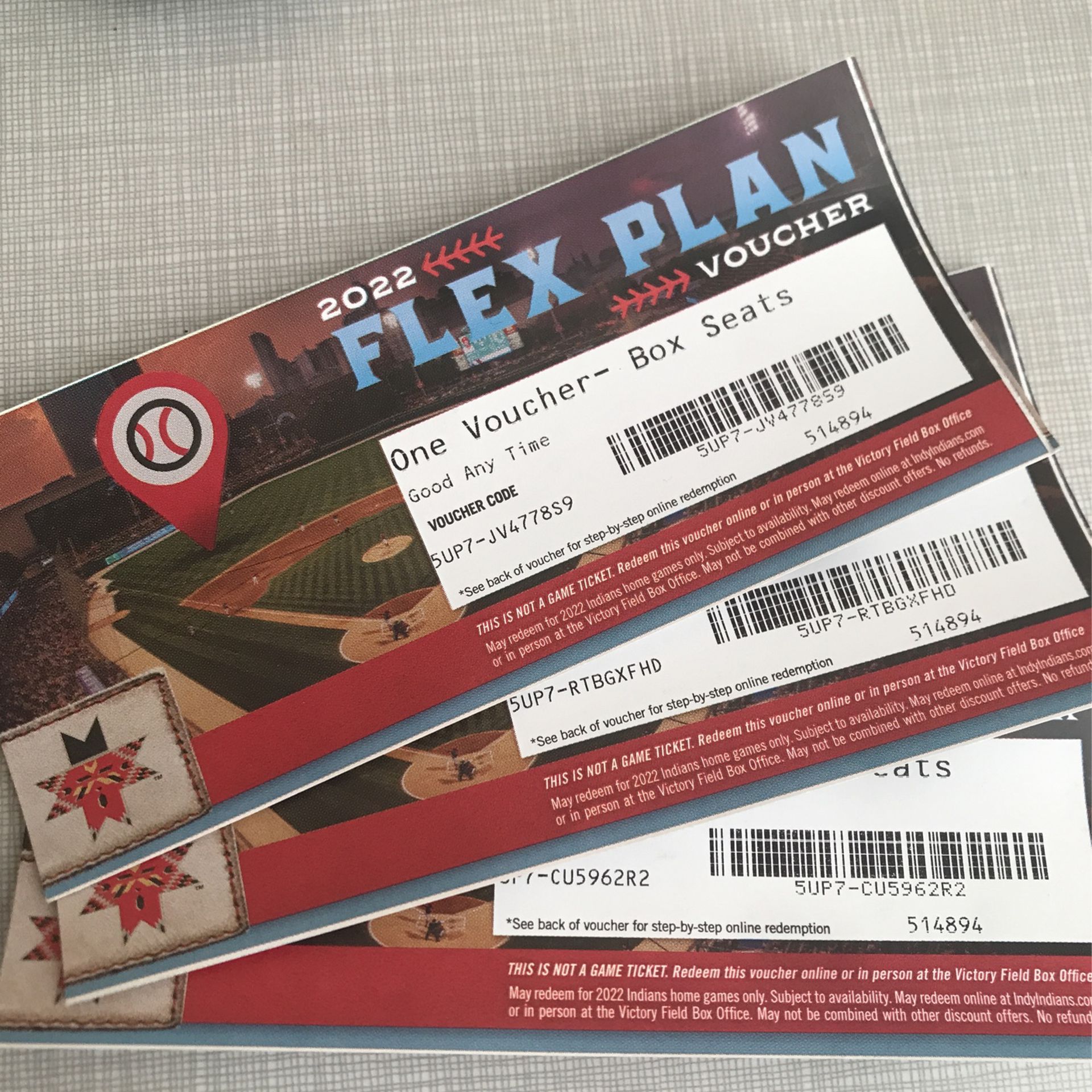 Indians Baseball Ticket Vouchers