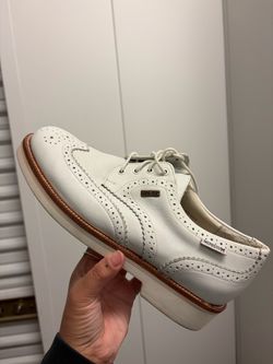 Mephisto Gore-Tex White Leather Brogue Shoes