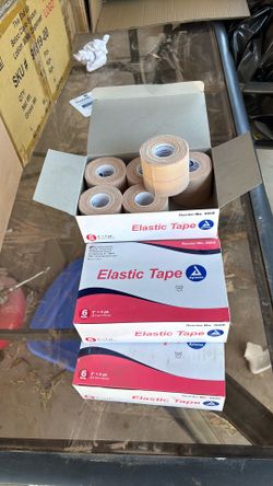 Six rolls of 2” x 5 yard elastic tape
