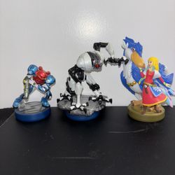 Nintendo Amiibo Metroid Dread Samus And E.M.M.I. + Zelda & Loftwing