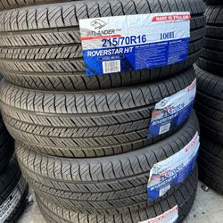 215/70/16 Atlander 4 New Tires Installed And Balanced 40,000 Miles Warranty 