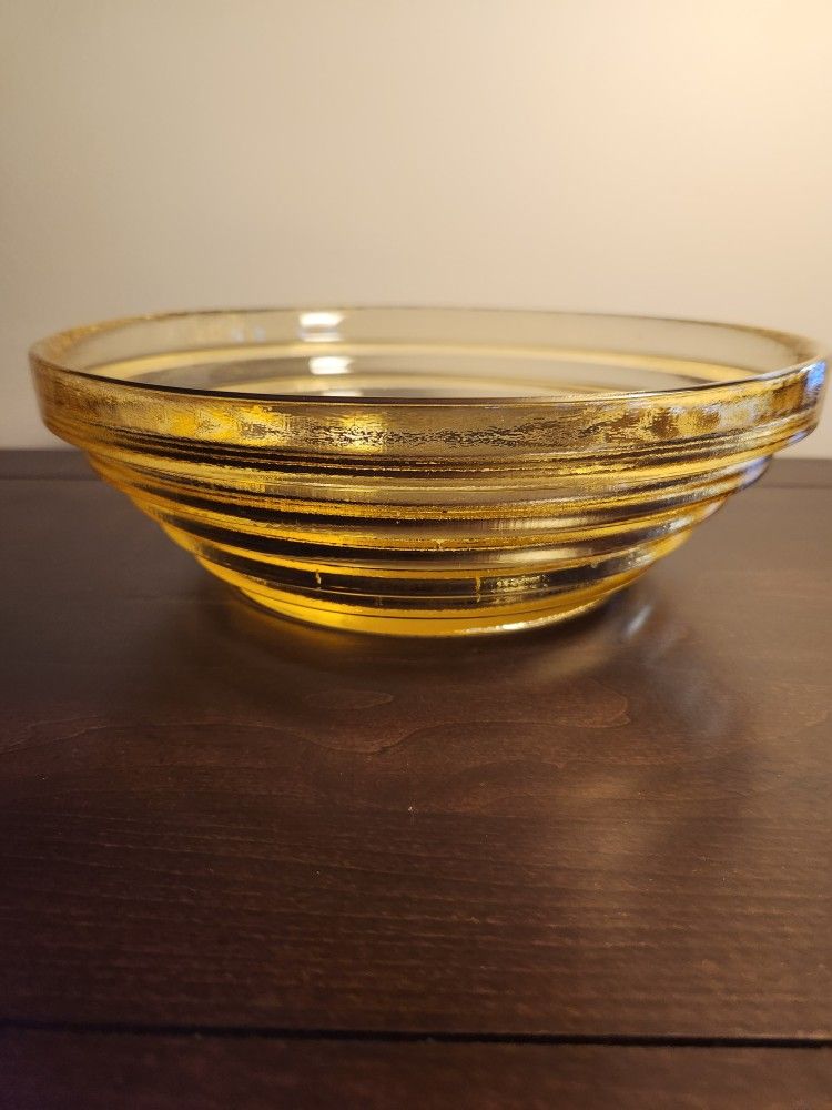 Blenko Yellow Tiered Art Deco 11.25" Step Bowl