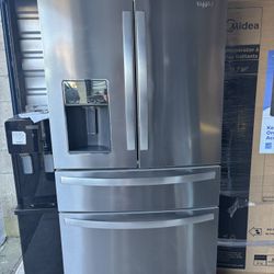New Open Box Whirlpool 4-Door French Door Refrigerator Ice And Indoor 