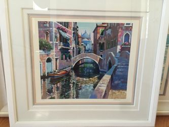 HOWARD BEHRENS "VENICE SUITE OF FOUR" PAINTING SERIGRAPH SIGNED AND NUMBERED 35/300