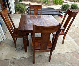 World Market Sourav square dining table + 4 chairs