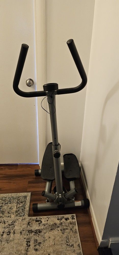 Sunny Health & Fitness Twist Stepper with Handlebar, Stair Step Machine for Cardio Workout, Compact Home Exercise Equipment W/Opti