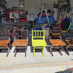 Set of Solid Wood Chairs (5)