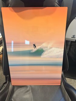 Surfer Wave Metal Print Wall Art 14”x20”