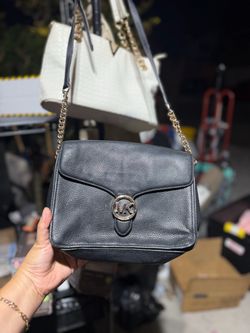 Michael Kors Black Leather Chain Shoulder Bag