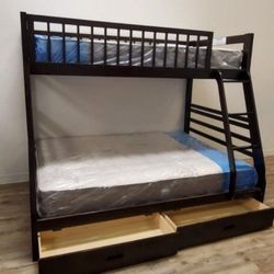 Bunk Bed Twin And Full Size With Trundle 