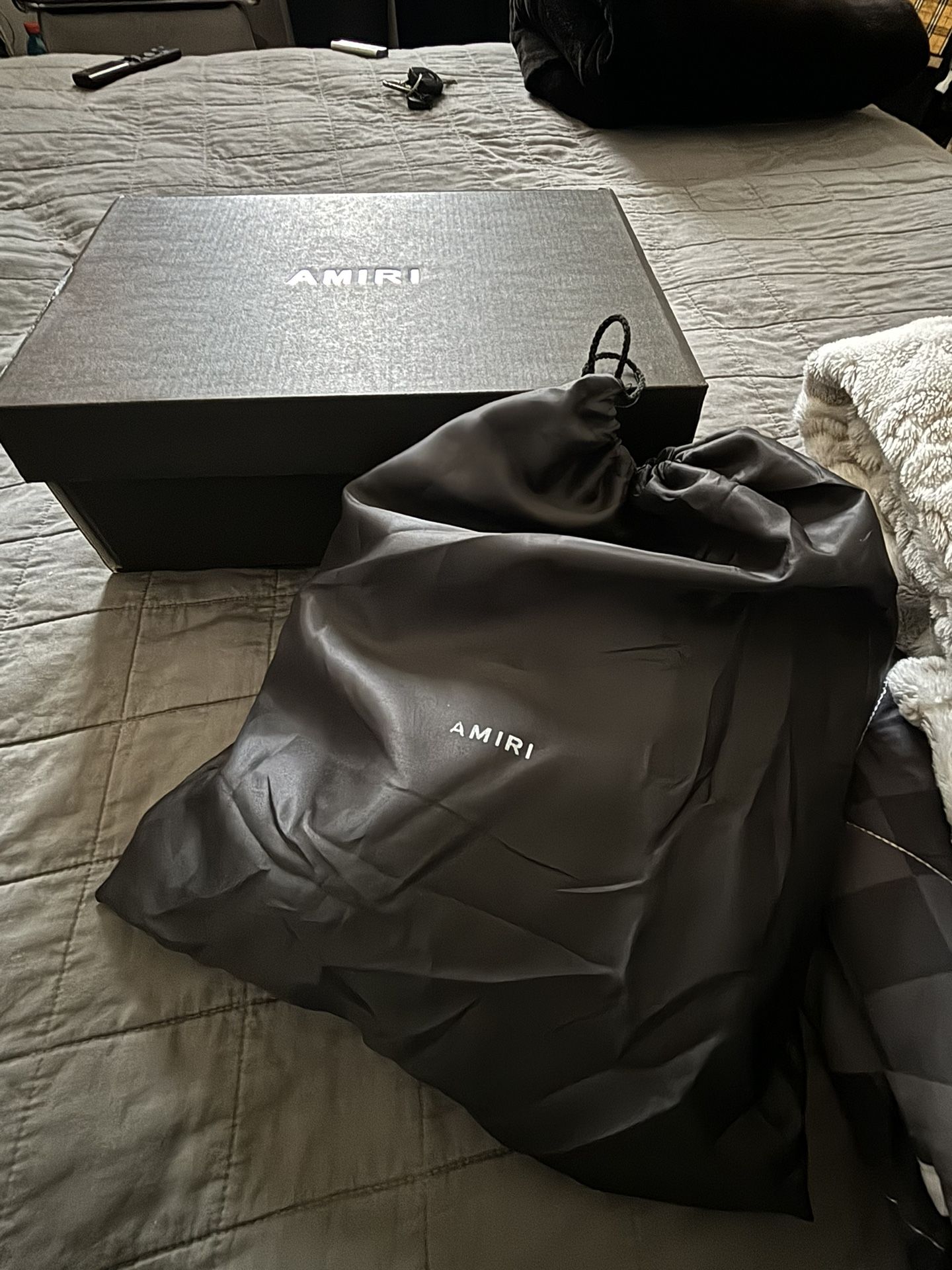 Amiri (White & Black Skel Top Low Sneakers)