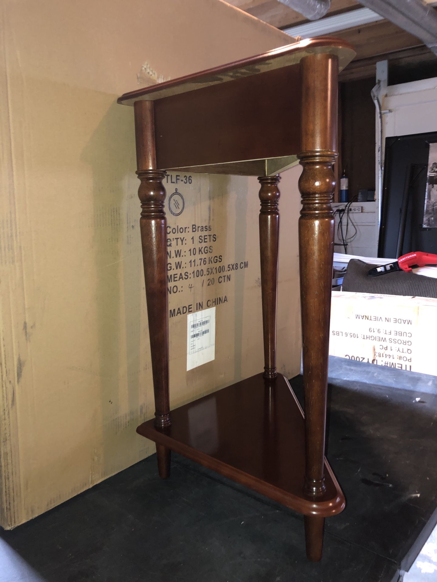 All wood Cherry Accent Table