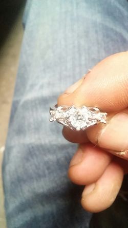Sterling silver engagement ring