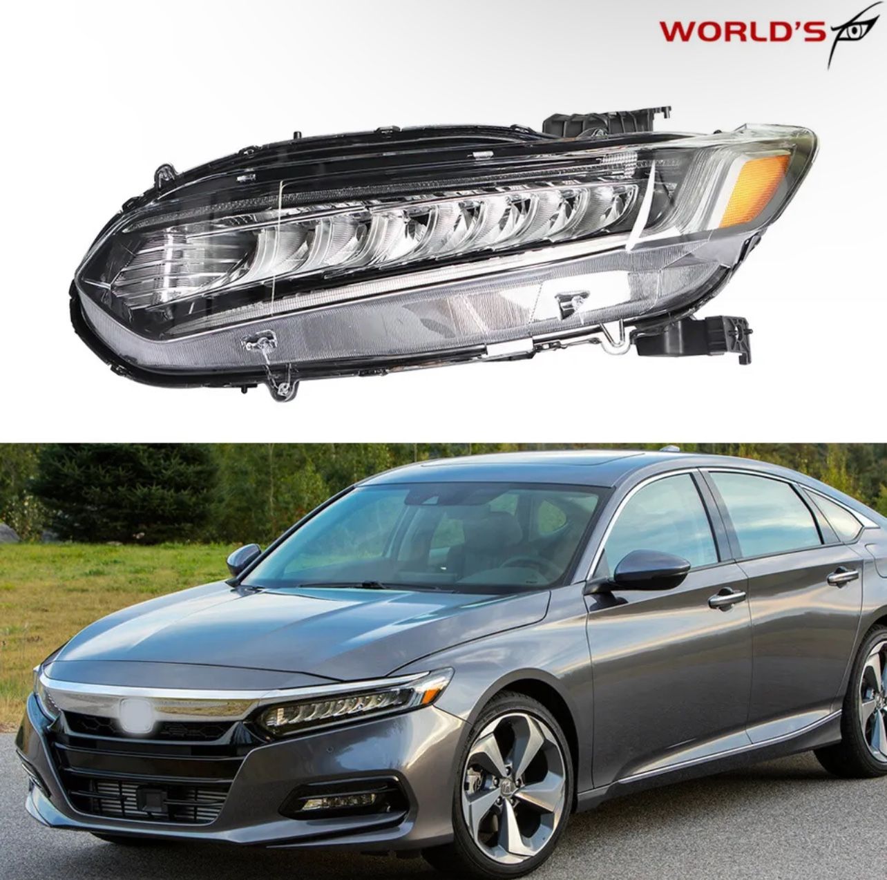 Full LED Headlight For 2018-21 Honda Accord Driver Side
