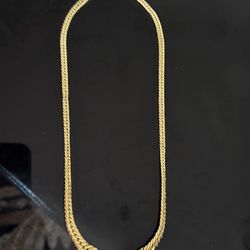 18k Yellow Gold Curb Link Chain Necklace 18in