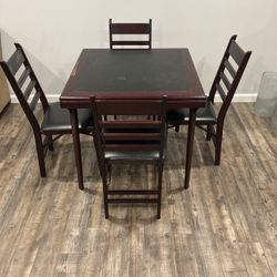32” Game Table With 4 Chairs