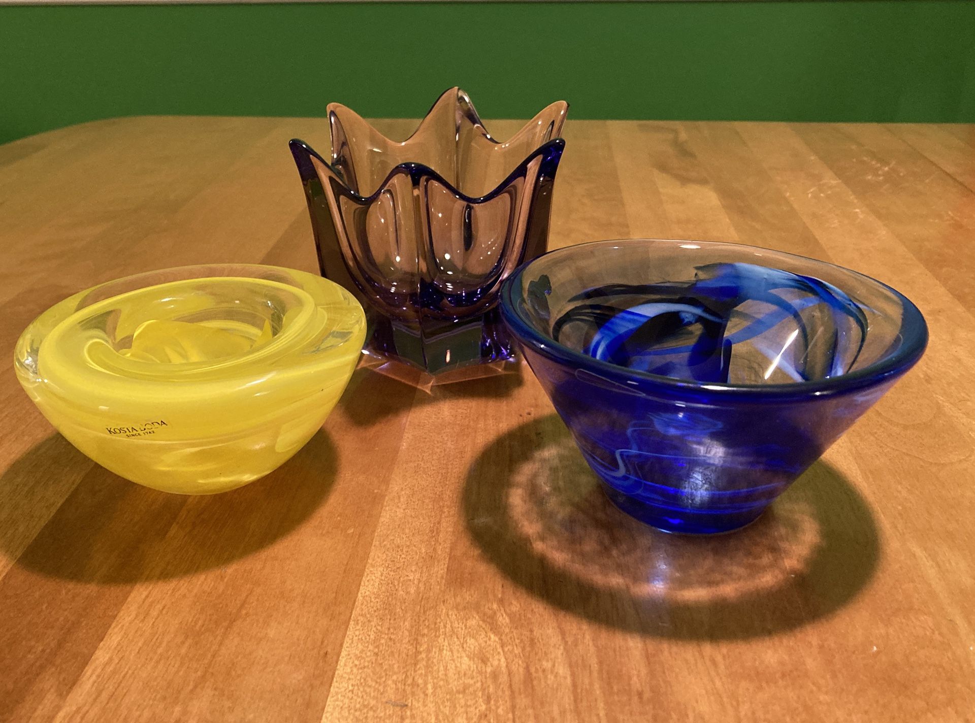 Orrefors & Kosta Boda Glass Bowls – 3 Piece Bundle