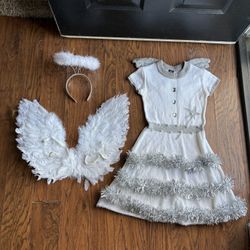 Christmas Angel dress -  Size - XS with angel wings and headband