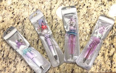 Pink, Purple & White Pens