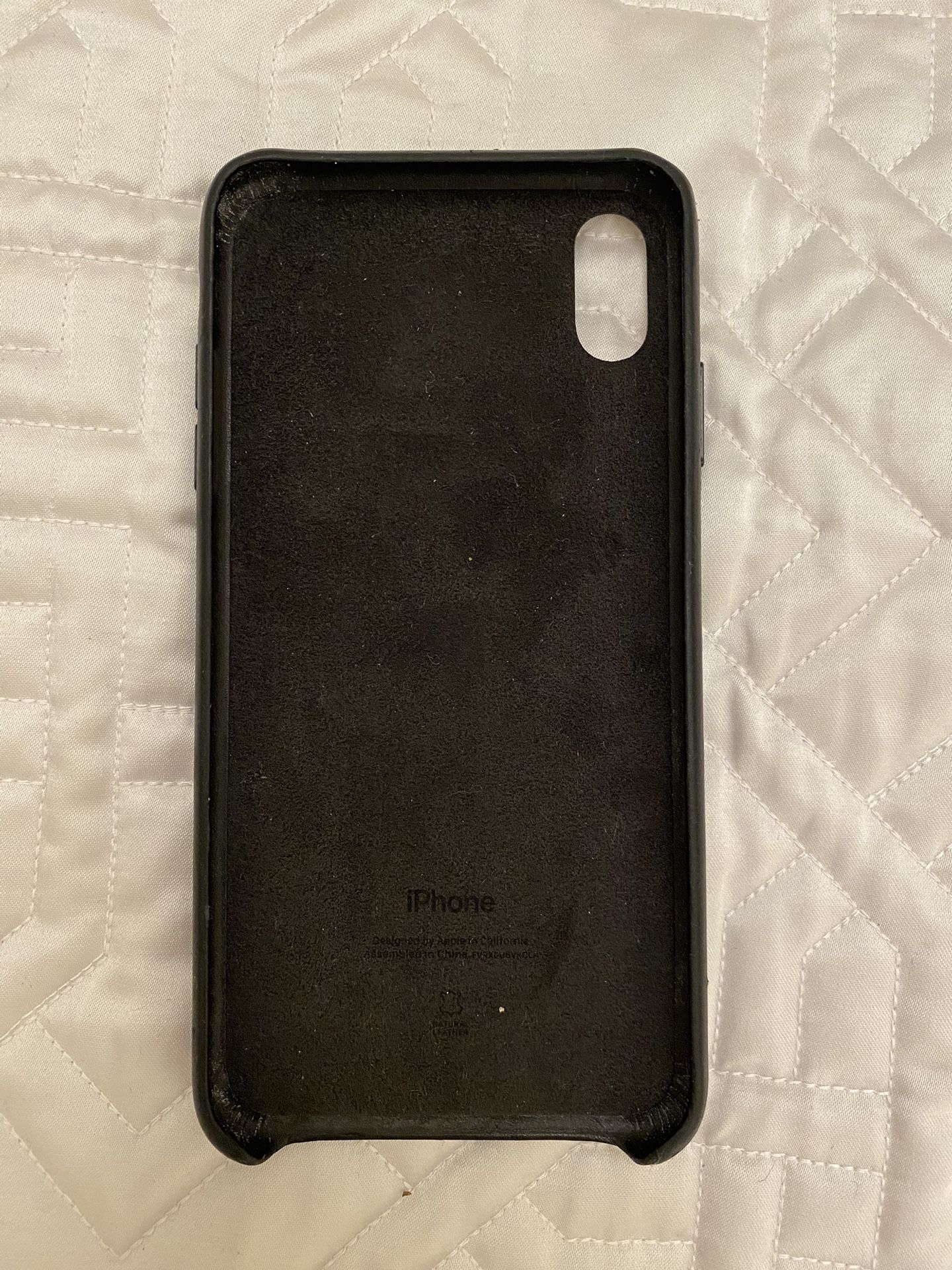 iPhone Case for iPhone X & iPhone XS Black Leather 
