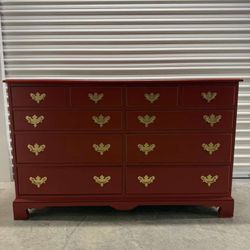 🚨Free Delivery NJ/NY Red Pepper Solid Wood Dresser - 10 Drawers