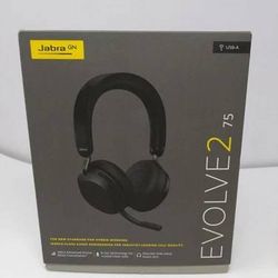 Jabra Evolve2 75 Pc Wireless Headset With 8-microphone Technology