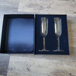 Tiffany & Co Hampton Champagne Flute 9" Set of 2 In Box