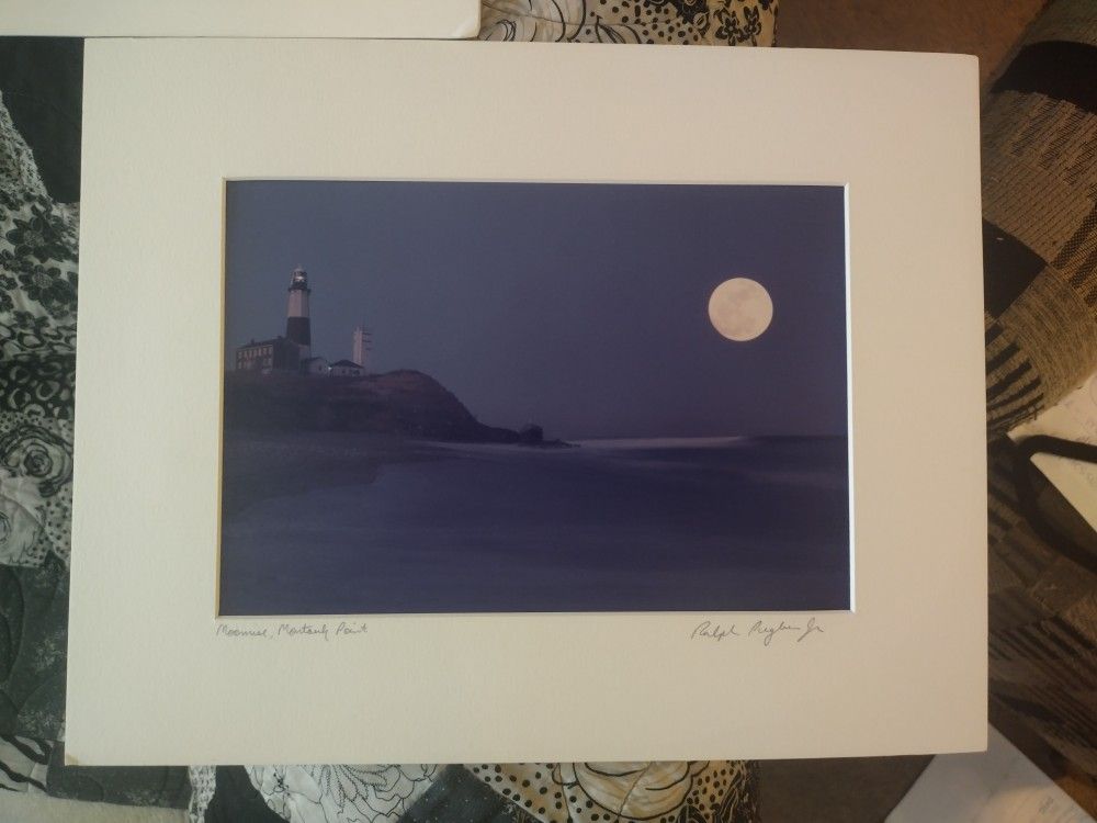 Moonrise at Montauk Point Print