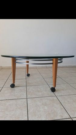 Glass coffee table