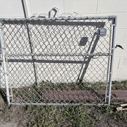 Galvanized Fence Gate 4 Foot Wide 4 Foot Tall