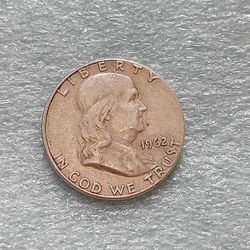 1962 Franklin Half Dollar coin 90% silver 