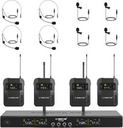 Phenyx Pro Wireless Microphone System, 4-Channel Wireless Mic Set #3195LUP2
