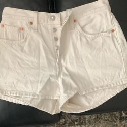 Women’s 501 Button Fly High Rise Denim Shorts