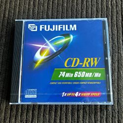 Fujifilm CD-RW Rewritable Disc 650MB 74 Min 4x 1 Pack Jewel Case