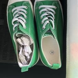 Size 3 Converse Look Alike Shoes- Green