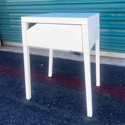 IKEA Side Table IKEA Selje White Metal Nightstand Side Table With Drawer