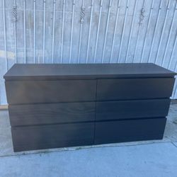 dark 6 drawer dresser