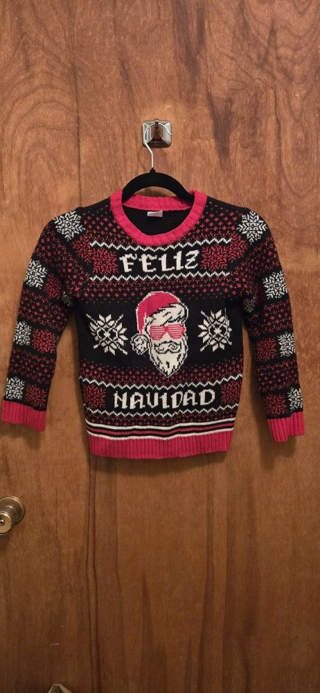 Feliz Navidad Boys Size 8 Holiday Sweater