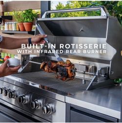 🔥 Brand New 36” Stainless Steel BBQ Grill w/ Rotisserie – $700 🔥 Dimensions: 36” W x 24” D x 48” H Factory sealed, high-end infrared rear burner. Pe