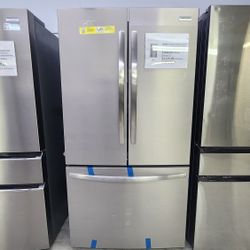 BRAND NEW FRIGIDAIRE 3 DOOR REFRIGERATOR  WITH 1 YEAR  WARRANTY/1 AÑO DE GARANTIA POR ESCRITO 