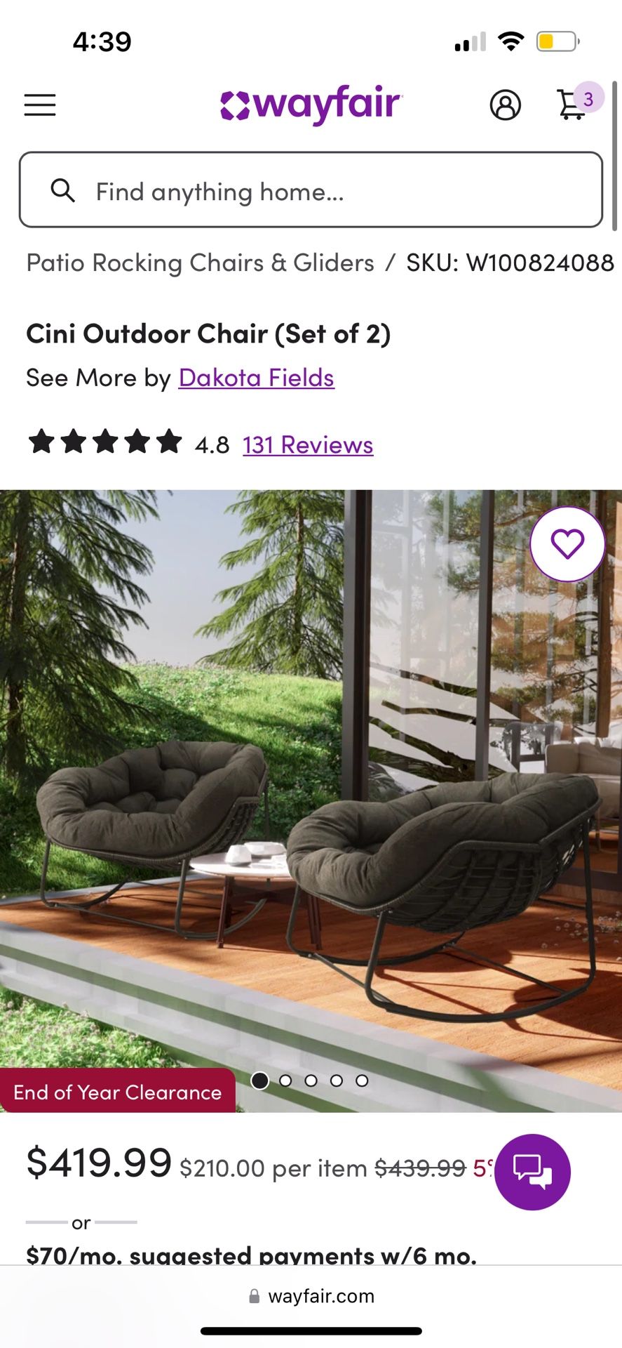 2 Indoor/Outdoor Rocking Chairs