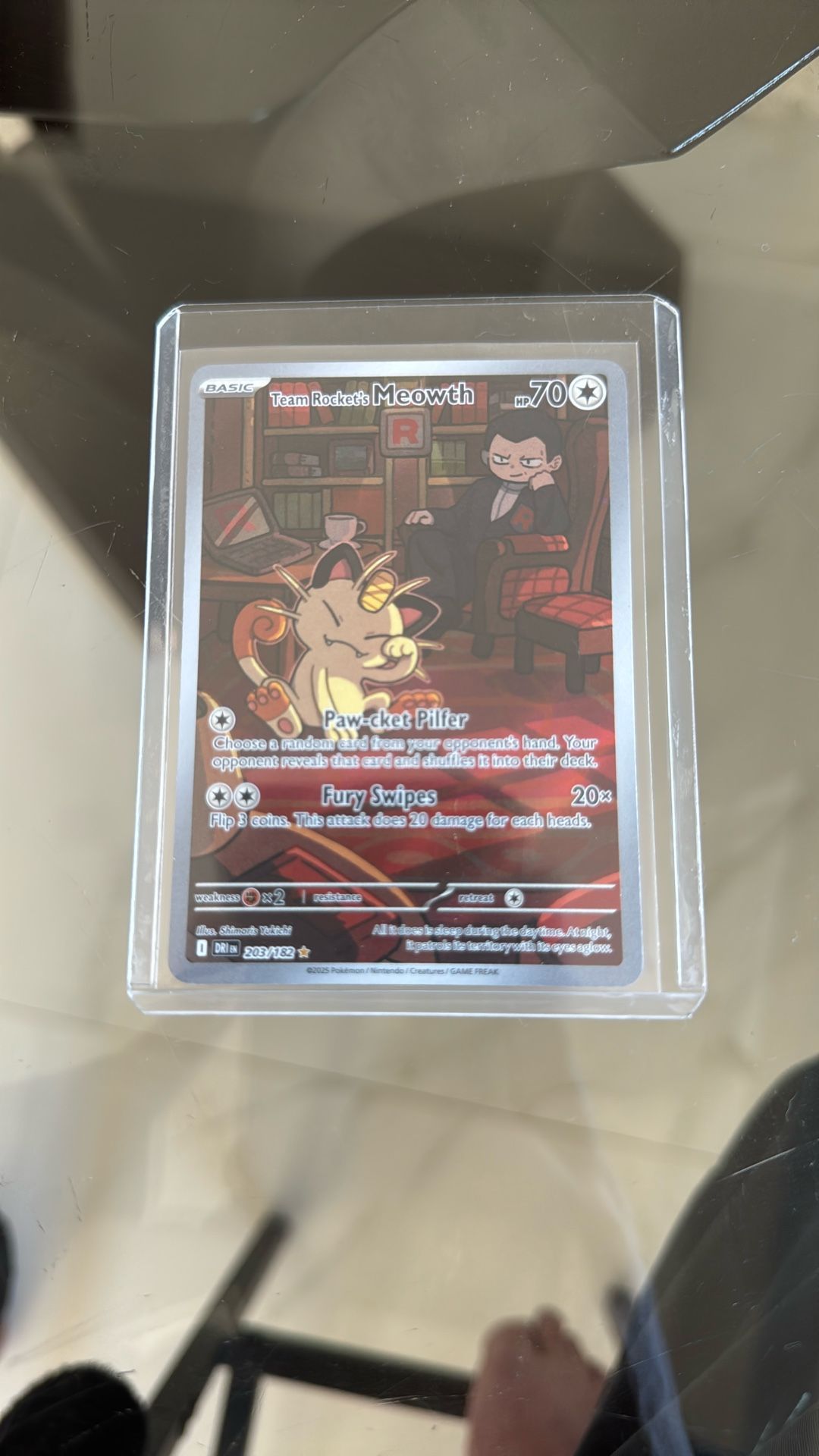 Pokémon Team Rockets Meowth 203/182 NM+