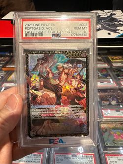 2026 One Piece Promos 002 Portgas D Ace Extra Grand Battle Top 64 Prize PSA 10